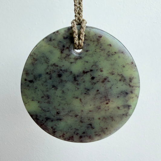 Porohita / Circle Pounamu Pendant - NZ Greenstone | Hapopo Totoweka