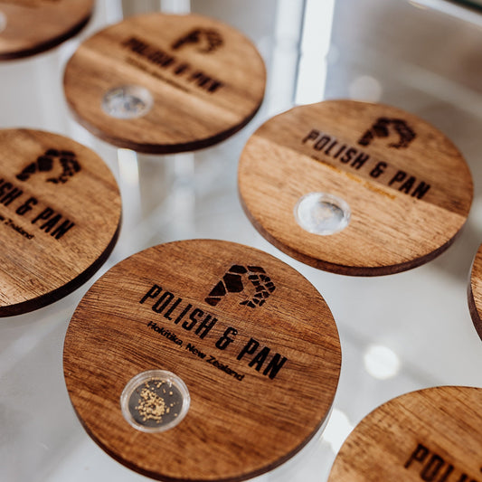 Making our signature gold coaster