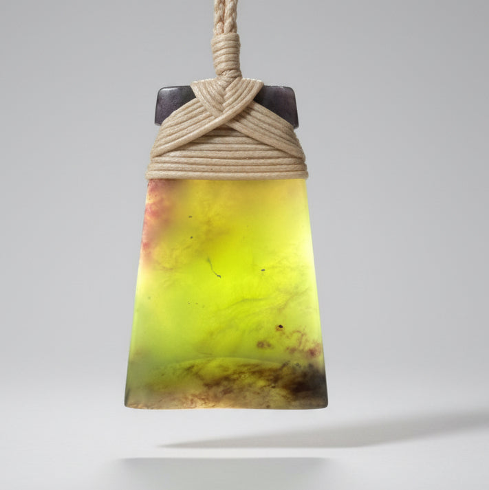 Toki / Adze Pounamu Pendant - NZ Greenstone | Hapopo Īnanga Totoweka
