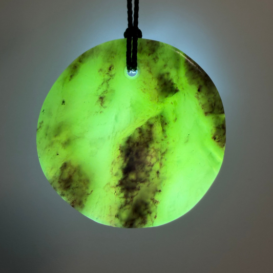 Porohita / Circle Pounamu Pendant - NZ Greenstone | Hapopo Īnanga Totoweka