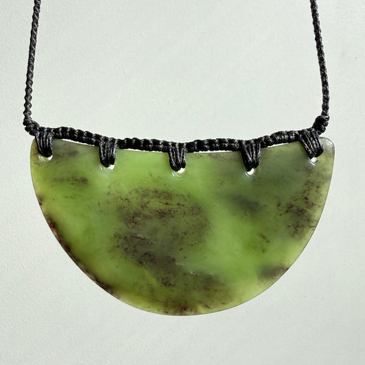 Breast Plate Pounamu Pendant - NZ Greenstone | Hapopo Īnanga Totoweka