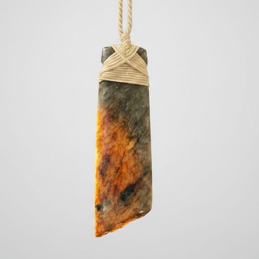 Toki / Adze Pounamu Pendant - NZ Greenstone | Kōkopu Totoweka